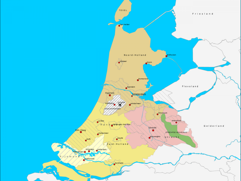 noord holland zuid holland en utrecht 1280x1024