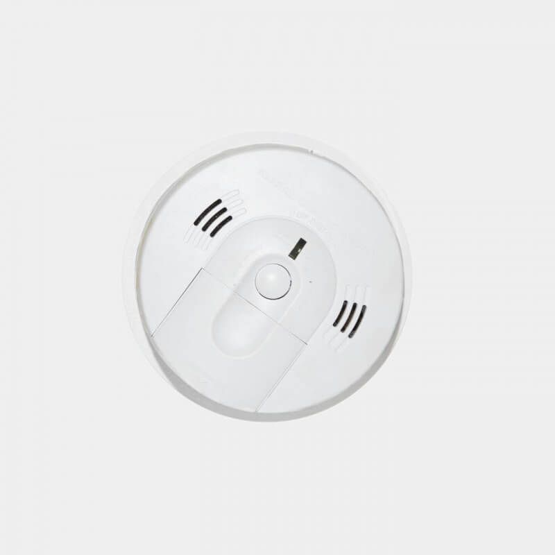 smoke carbon monoxide alarm isolated white background